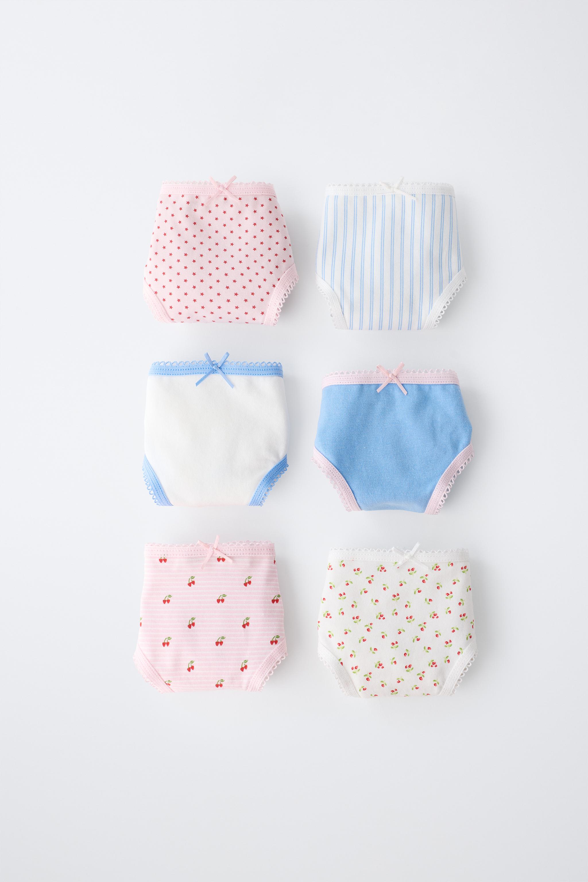 6-14 YEARS / SIX-PACK OF STRIPED AND CHERRY UNDERWEAR